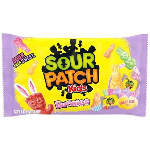 SOUR PATCH KIDS Bunnies Soft & Chewy Easter Candy, 18 Snack Packs | Amazon (US)