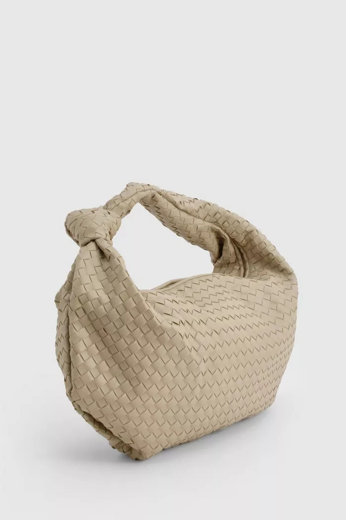 Woven Knot Oversized Shoulder Bag | Boohoo.com (UK & IE)