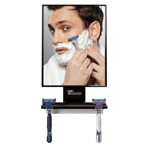 ToiletTree Products Fogless Shower Mirror - Anti-Fog Mirror - Adjustable Shaving Mirror with a Squeegee - Rust-Proof, Impact-Resistance Bathroom Shower Mirror - Tall | Amazon (US)