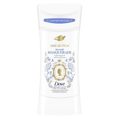 Dove Beauty Limited Edition Bridgerton Antiperspirant & Deodorant Stick - Moonlit Masquerade - Hydrangea & White Wisteria Scent - 2.6oz | Target
