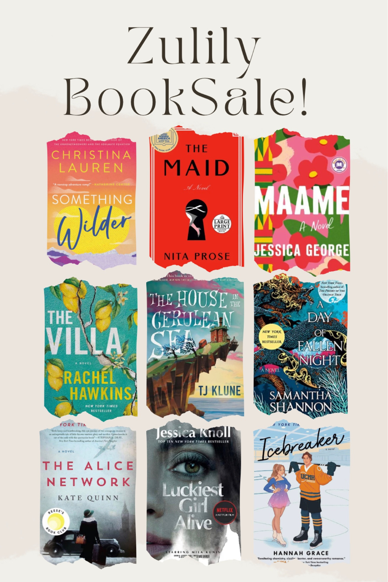 Back to school books- for MOM! I found so many amazing books on major sale! Zulily is featuring a ton of best-selling romance, fantasy, and thriller novels right now. Pricing ranges from $8-15 with 30%-60% off on average! If you are a book lover now is the time to stock up on your next favorite reads. 

#LTKSale #LTKBacktoSchool #LTKsalealert