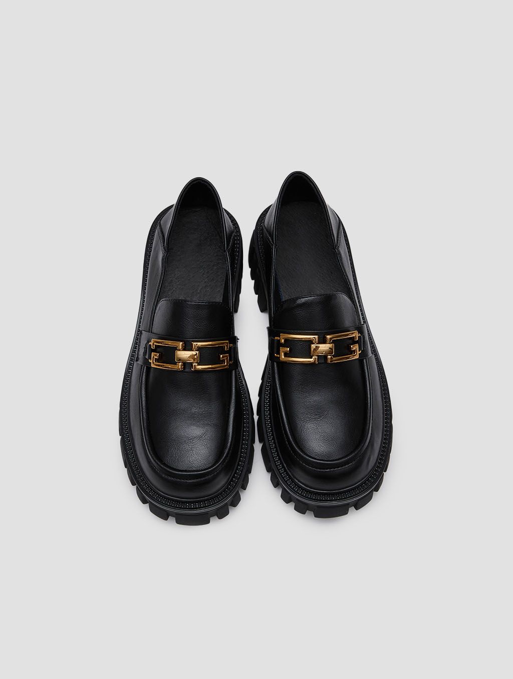 Leather Loafers With Chain | Lattelierstore