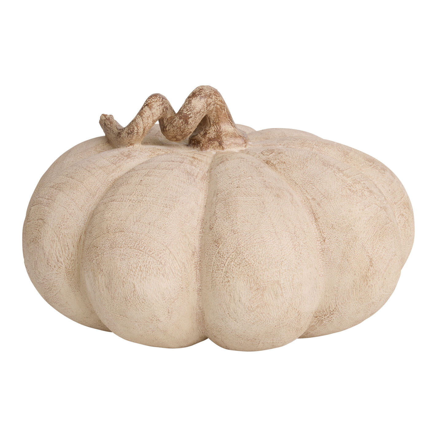 Large Faux Wood Pumpkin Decor | World Market