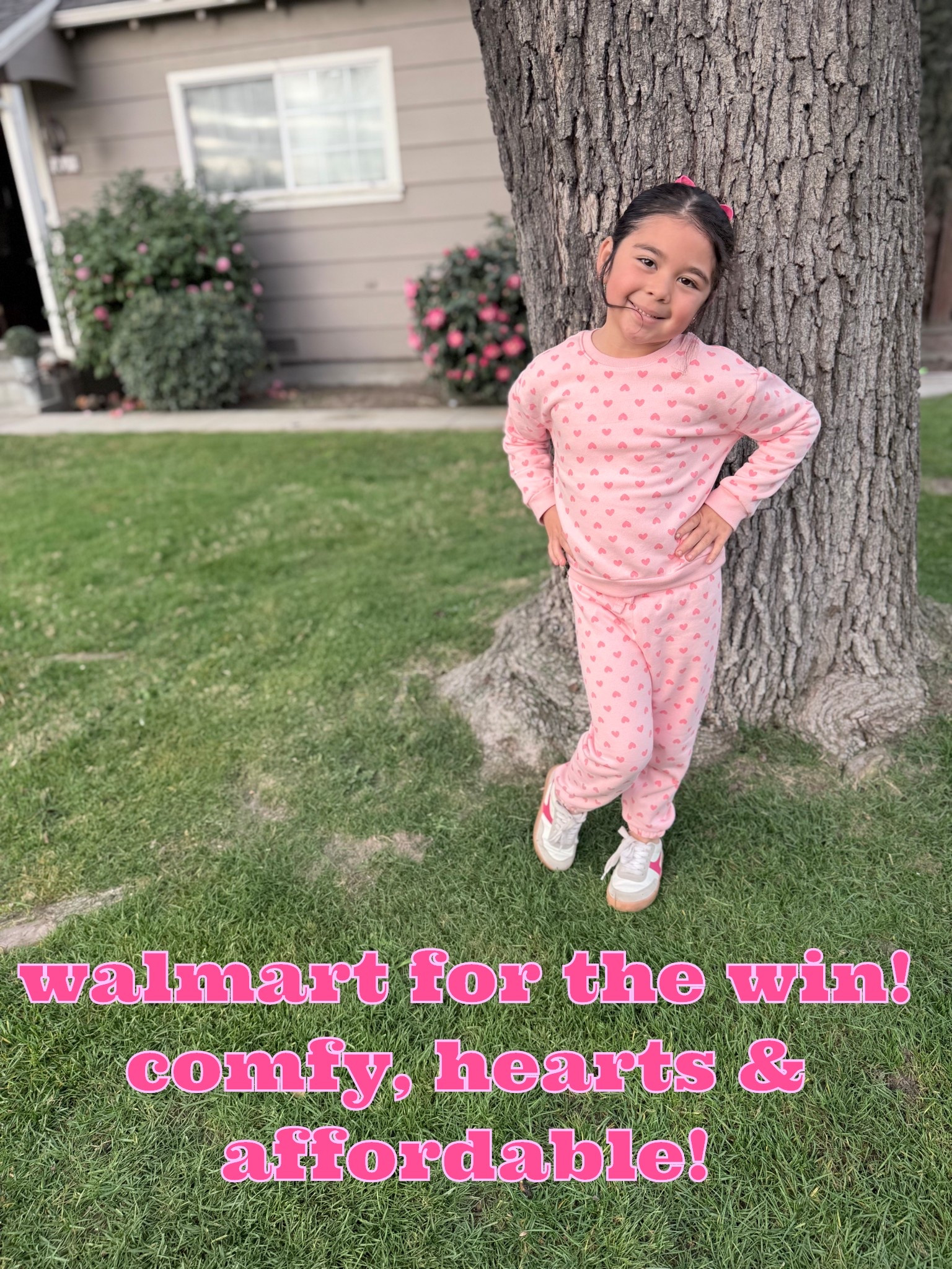It’s hearts all week over here this one checked all the boxes! adorable, playground worthy and affordable!!! 

size info: she typically wears a 6/7 but was able to fit into the 5s in these sweat sets. they pants were just a little more of jogger fit  

#LTKValentine #LTKmomlife #LTKKids