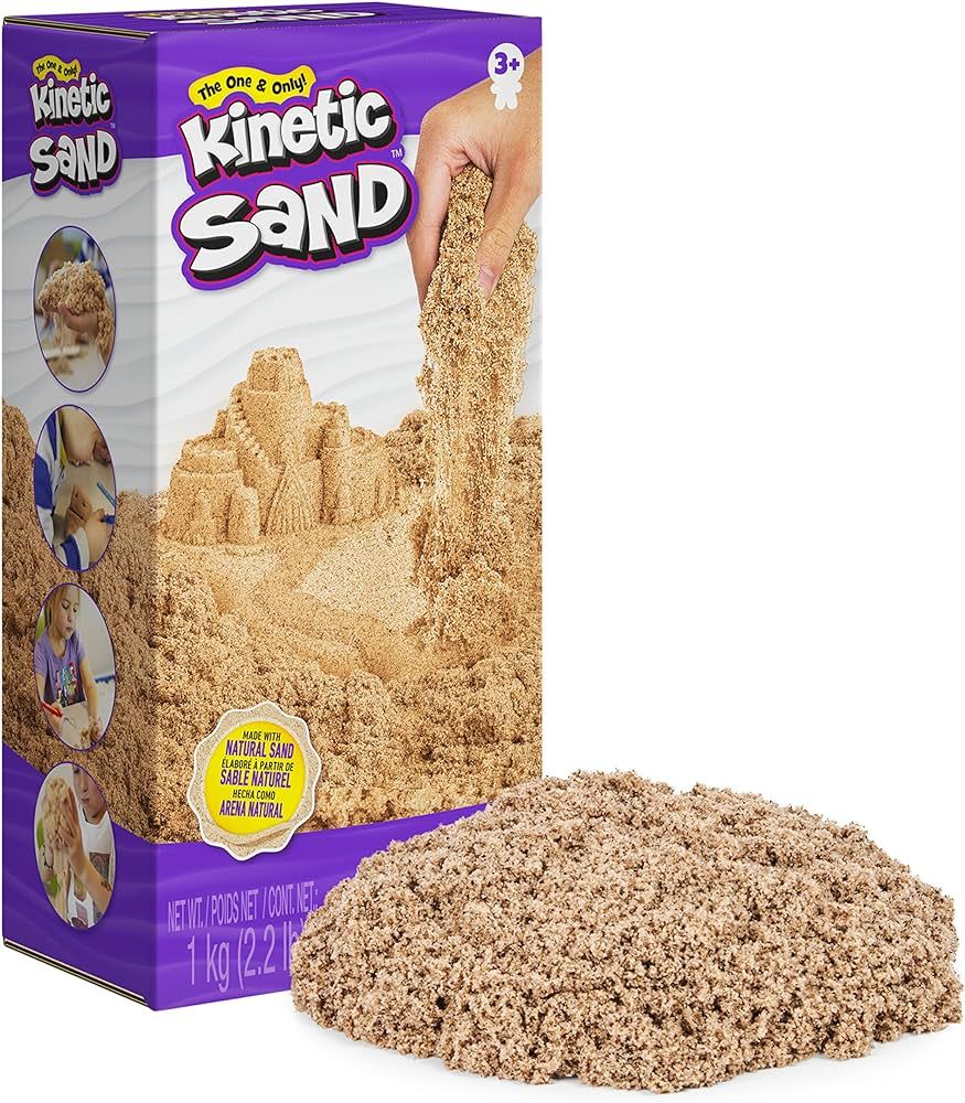 Kinetic Sand, 1kg (2.2lb) of All-Natural Brown Sensory Toys Play Sand for Mixing, Molding and Cre... | Amazon (US)