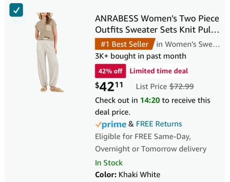 Time Limited Lightning DEAL now at Amazon
Loungewear Set in multiple color choices reduced from $72 to $42 
Great for travel and running errands!!  

Follow my shop @fashionistanyc on the @shop.LTK app to shop this post and get my exclusive app-only content!

#liketkit #LTKU #LTKsalealert #LTKSeasonal
@shop.ltk
https://liketk.it/4ieqX
