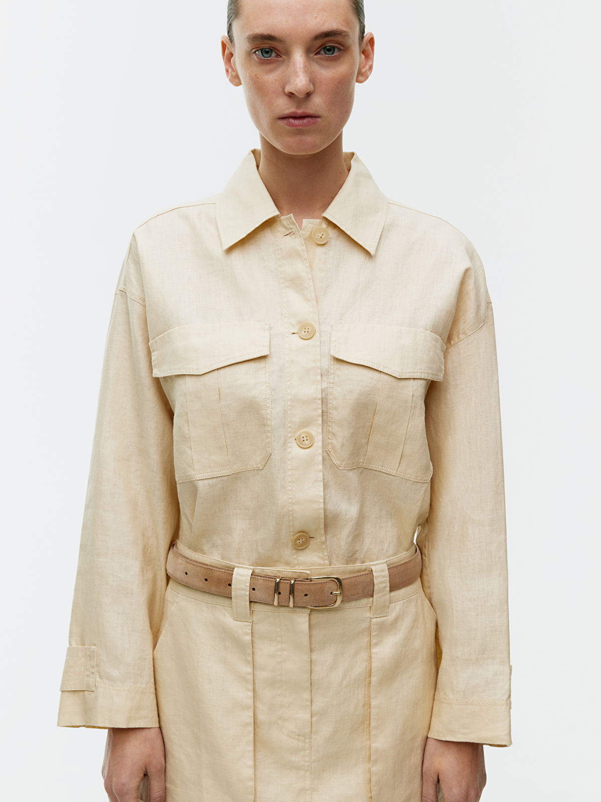 Suede Belt - Beige - ARKET GB | ARKET (US&UK)