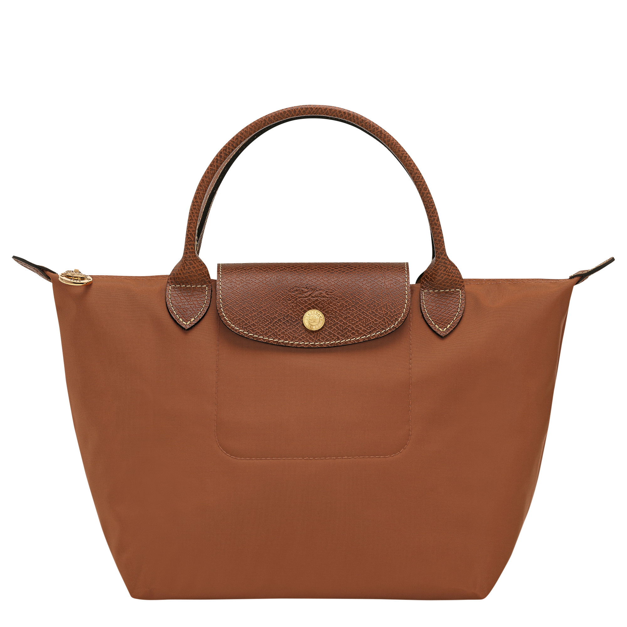 Le Pliage Original S Handbag Cognac - Recycled canvas | Longchamp US | Longchamp