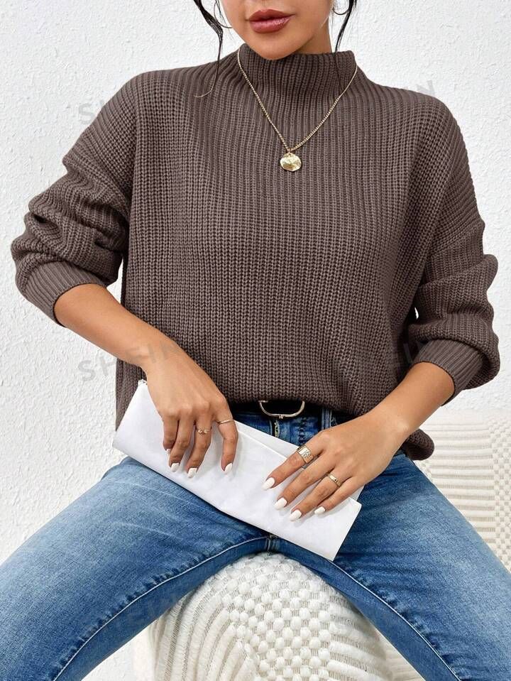 SHEIN Essnce Versatile Everyday Simple Sweater Pullover | SHEIN