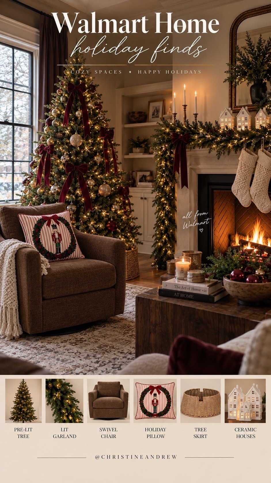 Walmart holiday home finds 🎄 these will sell out!!

Christmas decor, Walmart Christmas decor, brown accent chair, Christmas living room, knit stockings, Christmas tree, Christmas ornament 
@Walmart

#LTKSeasonal #LTKHome #LTKdayinmylife