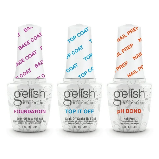 Gelish Soak-Off Terrific Trio Basix Gel Nail Polish Kit, 15mL each - Walmart.com | Walmart (US)