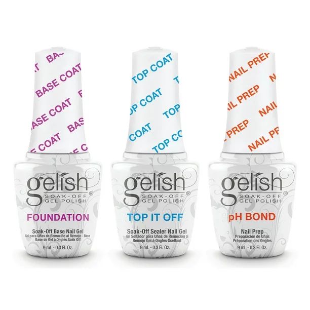 Gelish Soak-Off Terrific Trio Basix Gel Nail Polish Kit, 15mL each - Walmart.com | Walmart (US)