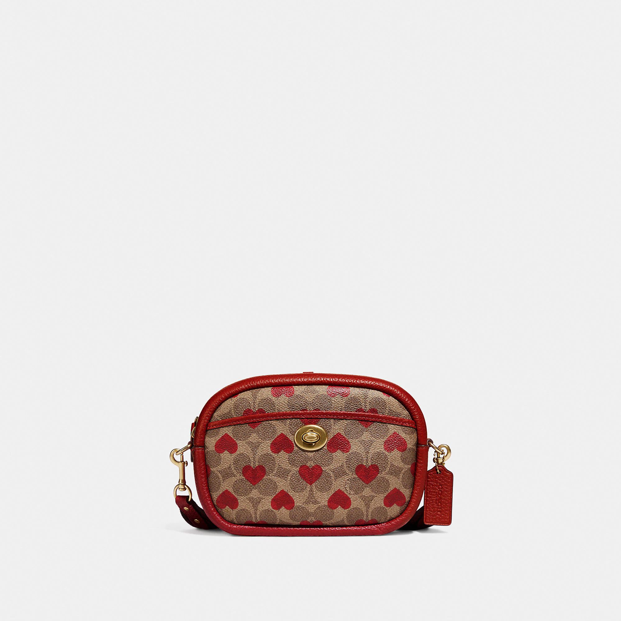 Camera Bag In Signature Canvas With Heart Print | Coach (US)