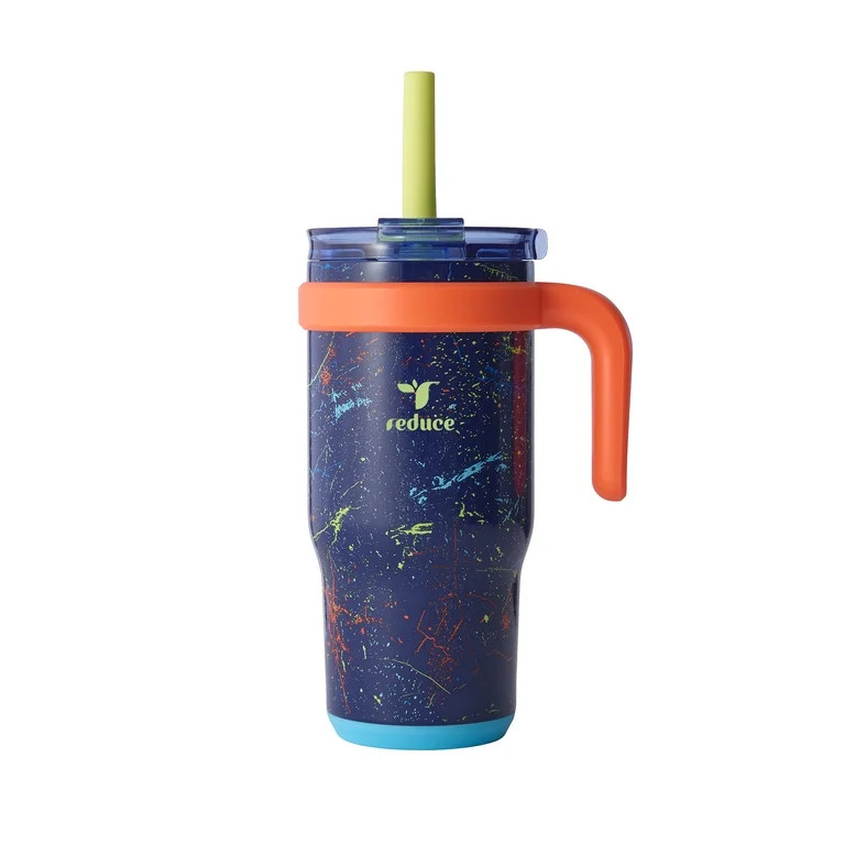 Reduce Coldee Kids Tumbler Spill-Proof Straw & Handle. Insulated Stainless Steel 18 oz, Paint Bal... | Walmart (US)