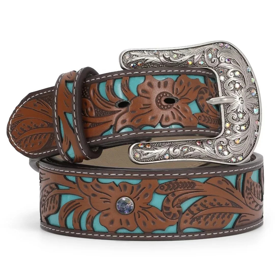 JASGOOD Western Belts for Women Cowgirl Cowboy Country Belt for Jeans Pants Dresses | Walmart (US)