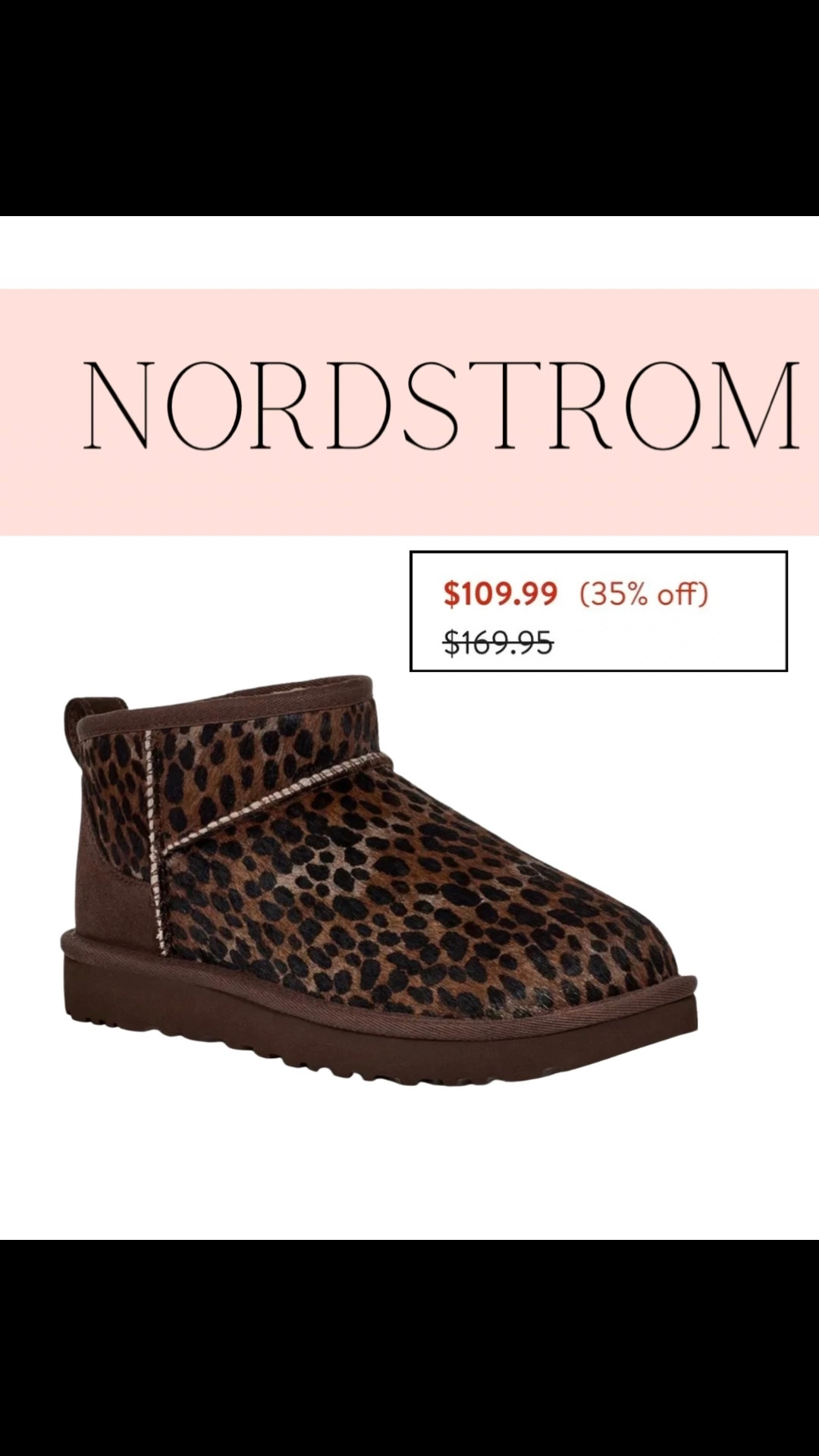 Spotted at Nordstrom 👀

The UGG Classic Ultra Mini Caspian booties are $109.99 (35% off, regularly $169.95). Such a good price on a style that rarely gets marked down — and sizes tend to go fast when they do. A lot of other UGG markdowns too for the whole family! 



#ugg

#LTKSaleAlert #LTKootd #LTKSeasonal