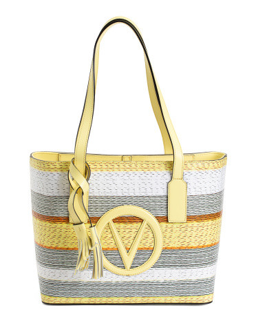 Made In Italy Leather Prince Tresse Tote | TJ Maxx