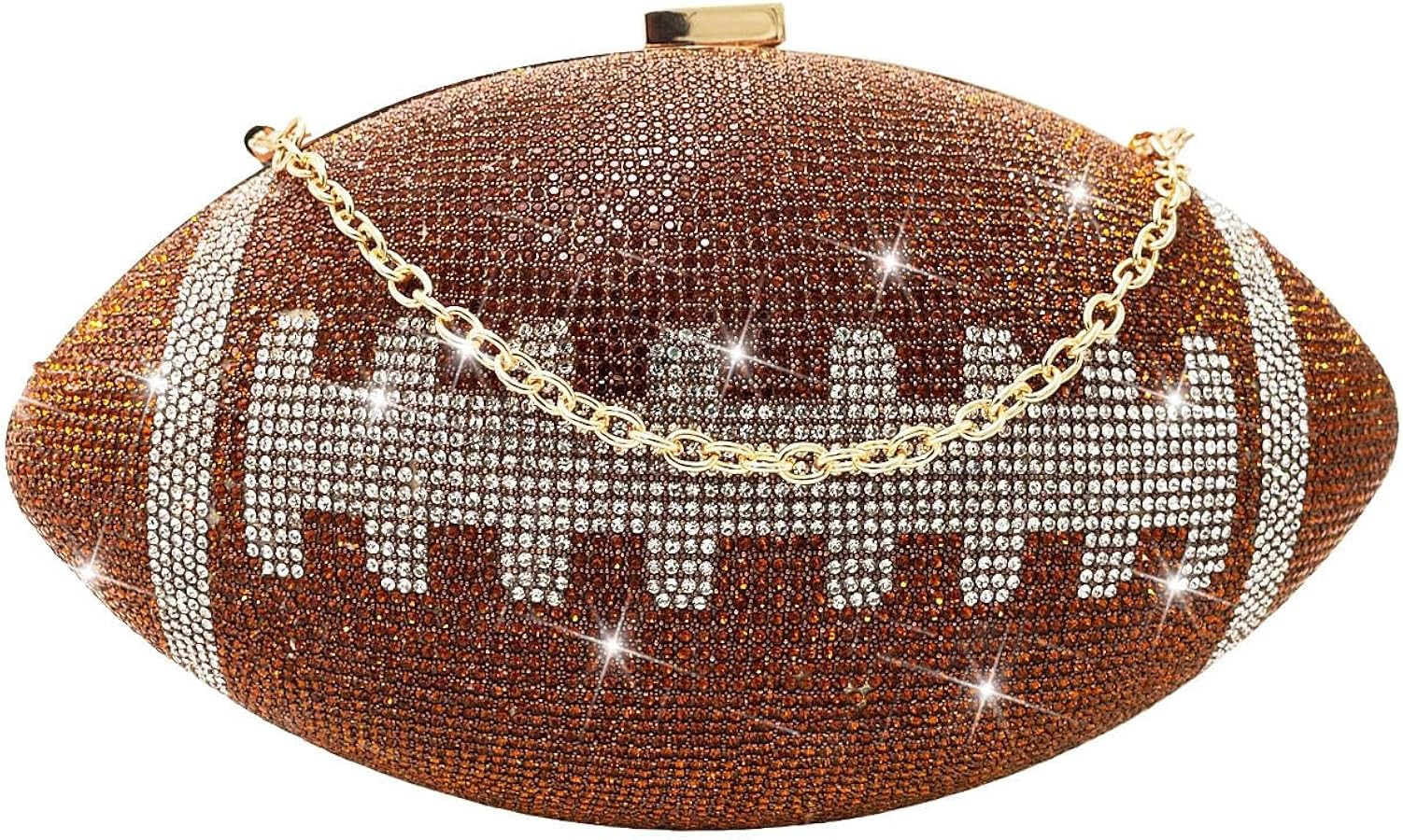 Football Purse with Rhinestones Bling Glitter for Women Evening Football Shape Bag Purse Rugby Qu... | Amazon (US)