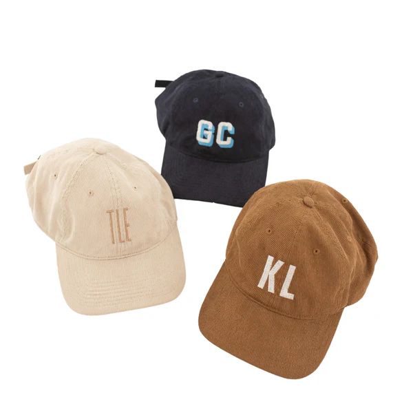 Embroidered Corduroy Baseball Hat | Sprinkled With Pink