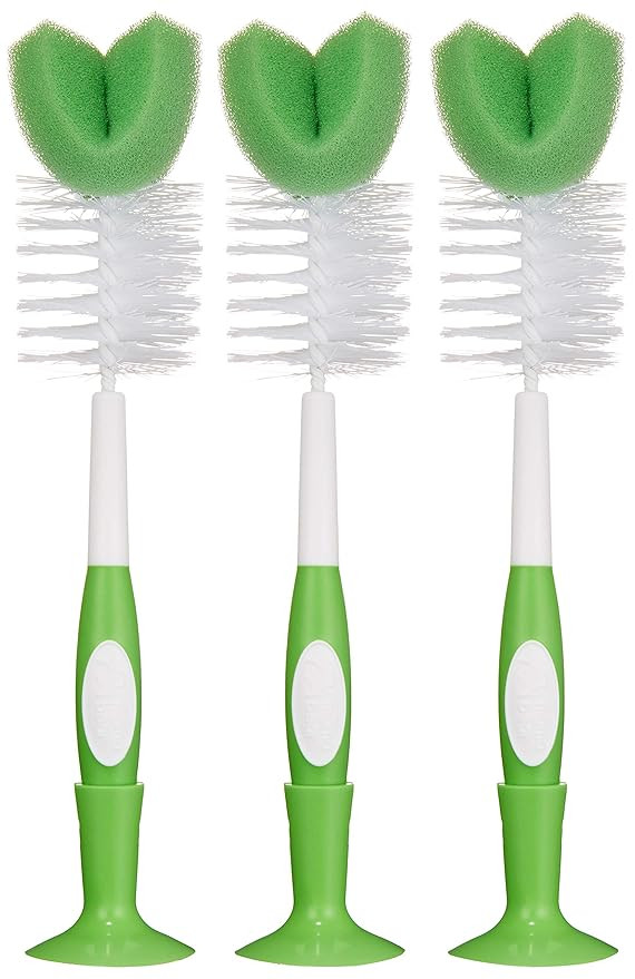 Amazon Brand - Mama Bear Bottle Brush (Pack of 3), White | Amazon (US)