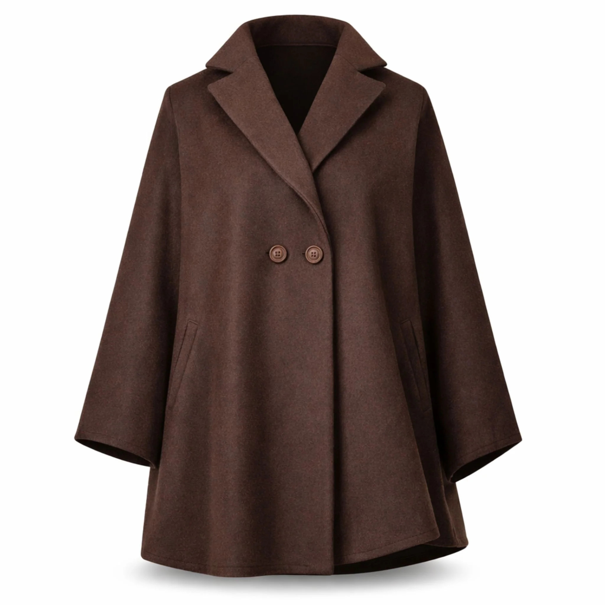 Jasmine Brown Oversized Cape Coat S | DOORS NYC