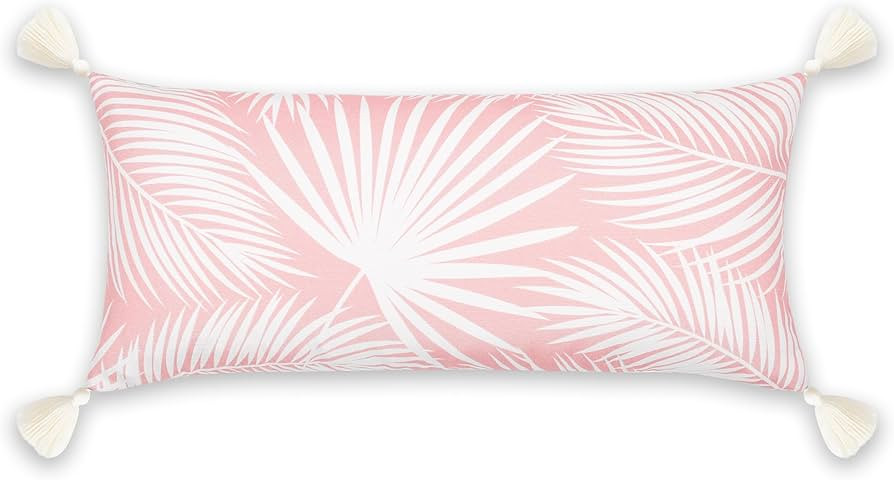 Hofdeco Premium Coastal Patio Indoor Outdoor Long Lumbar Pillow Cover Only, 12"x26" Water Repelle... | Amazon (US)