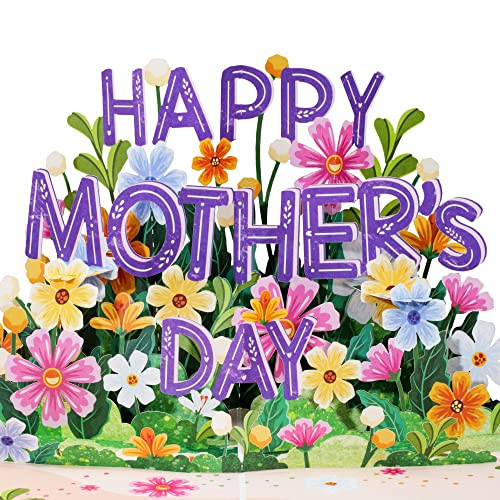 Paper Love Frndly 3D Happy Mothers Day Pop Up Card, Handcrafted - 100% Recycled and Eco-Friendly, 8" x 6" Cover - with Note Tag | Amazon (US)
