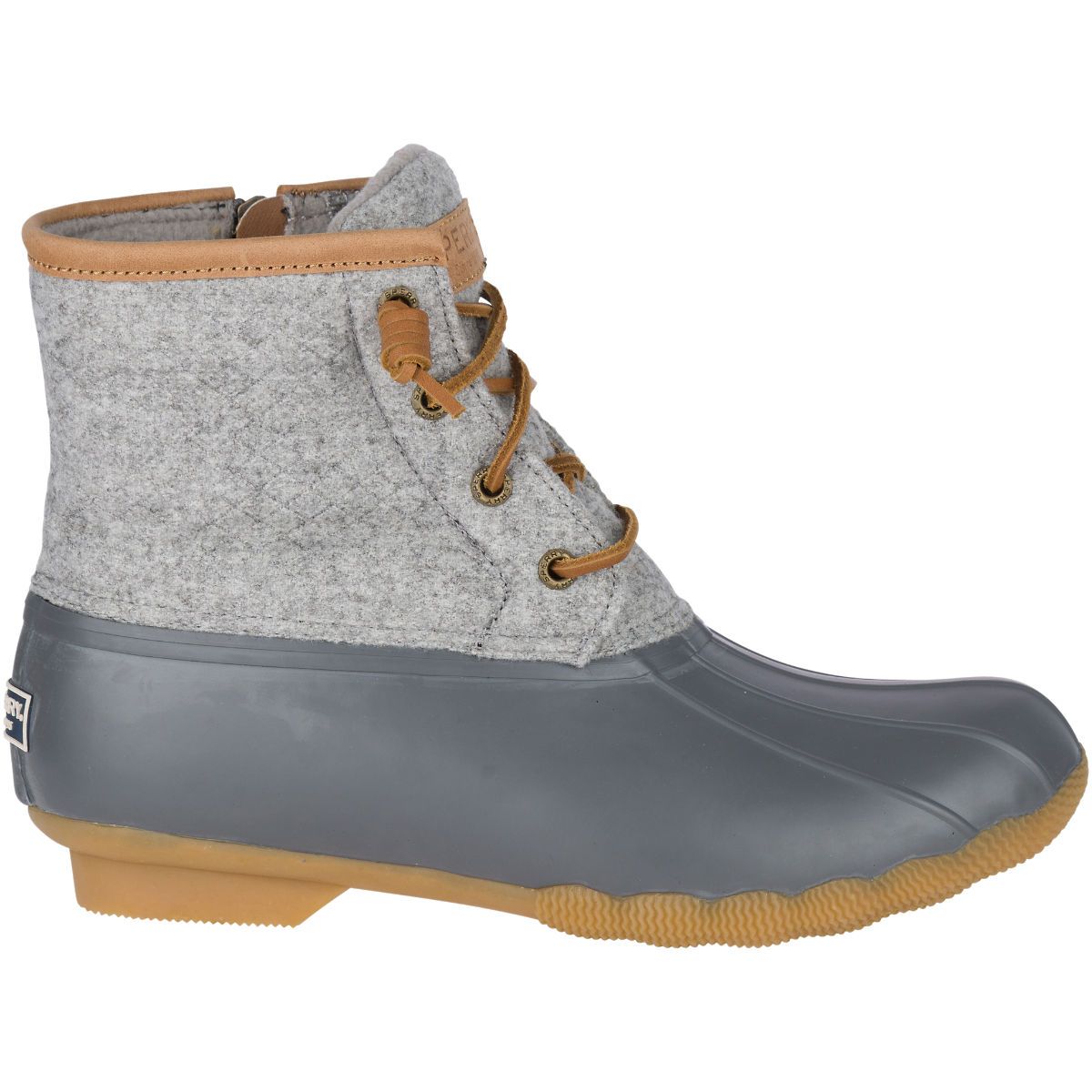 Women's Sperry Saltwater Wool Embossed Duck Boot w/ Thinsulate Grey, Size 8.5M | Sperry (US)