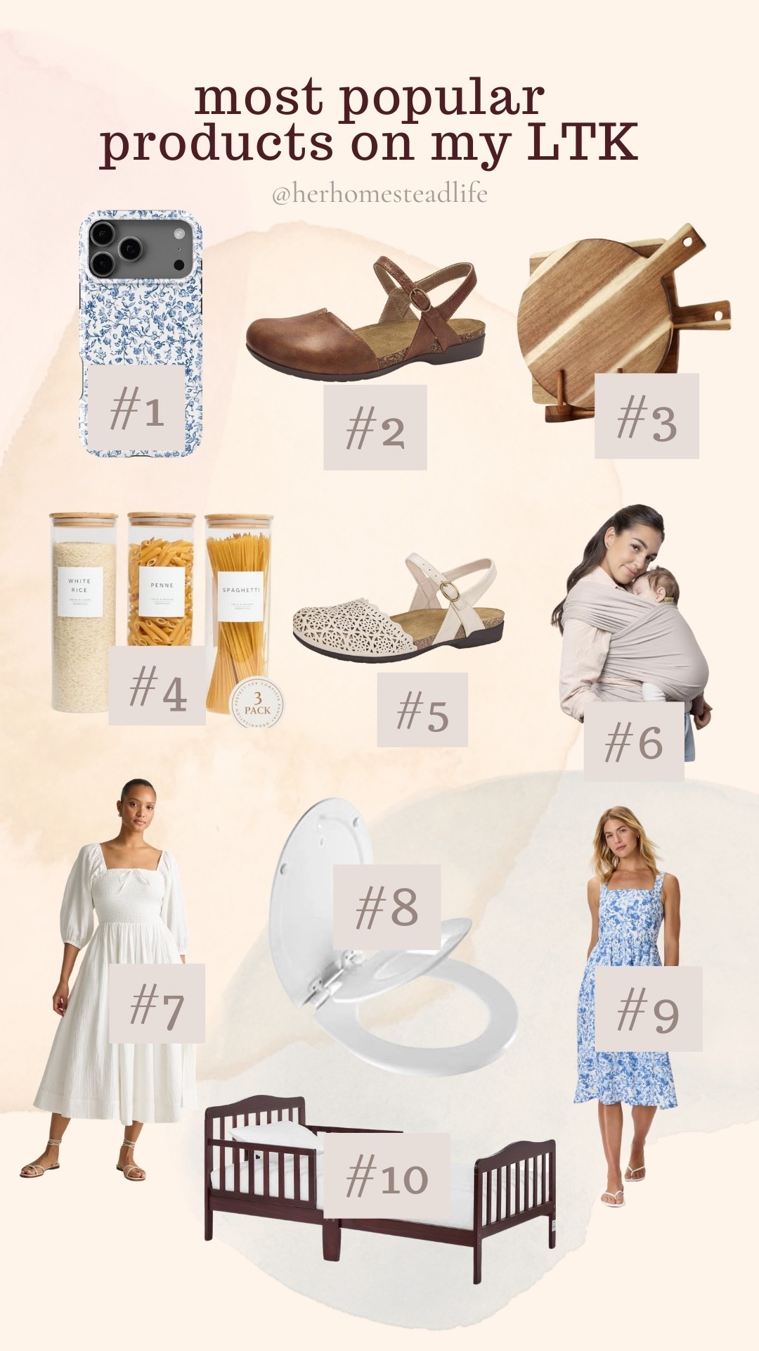 Top products on my LTK this week!

Blue floral phone case | Mary Jane’s | barefoot shoes | wooden cutting board | pantry organization | pasta organizer | boba wrap | Easter dresses | spring dresses | linen | toddler toilet seat | toddler bed | toddler bedding 

#LTKmomlife #LTKHome