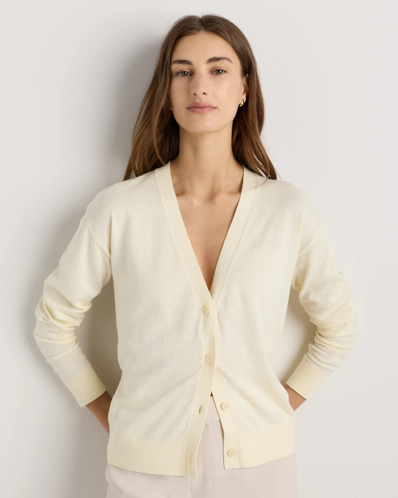 Lightweight Cotton Cashmere Cardigan | Quince