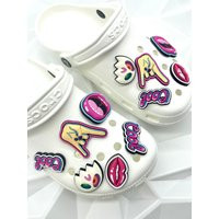 Girls Rock Croc Charms . Boss Babe Charm. Pink Crocs. Rock N Roll Charms. Party. Lips Cool | Etsy (US)