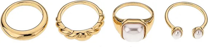 Set of 4 Ultimate Babe Ring Set | Nordstrom