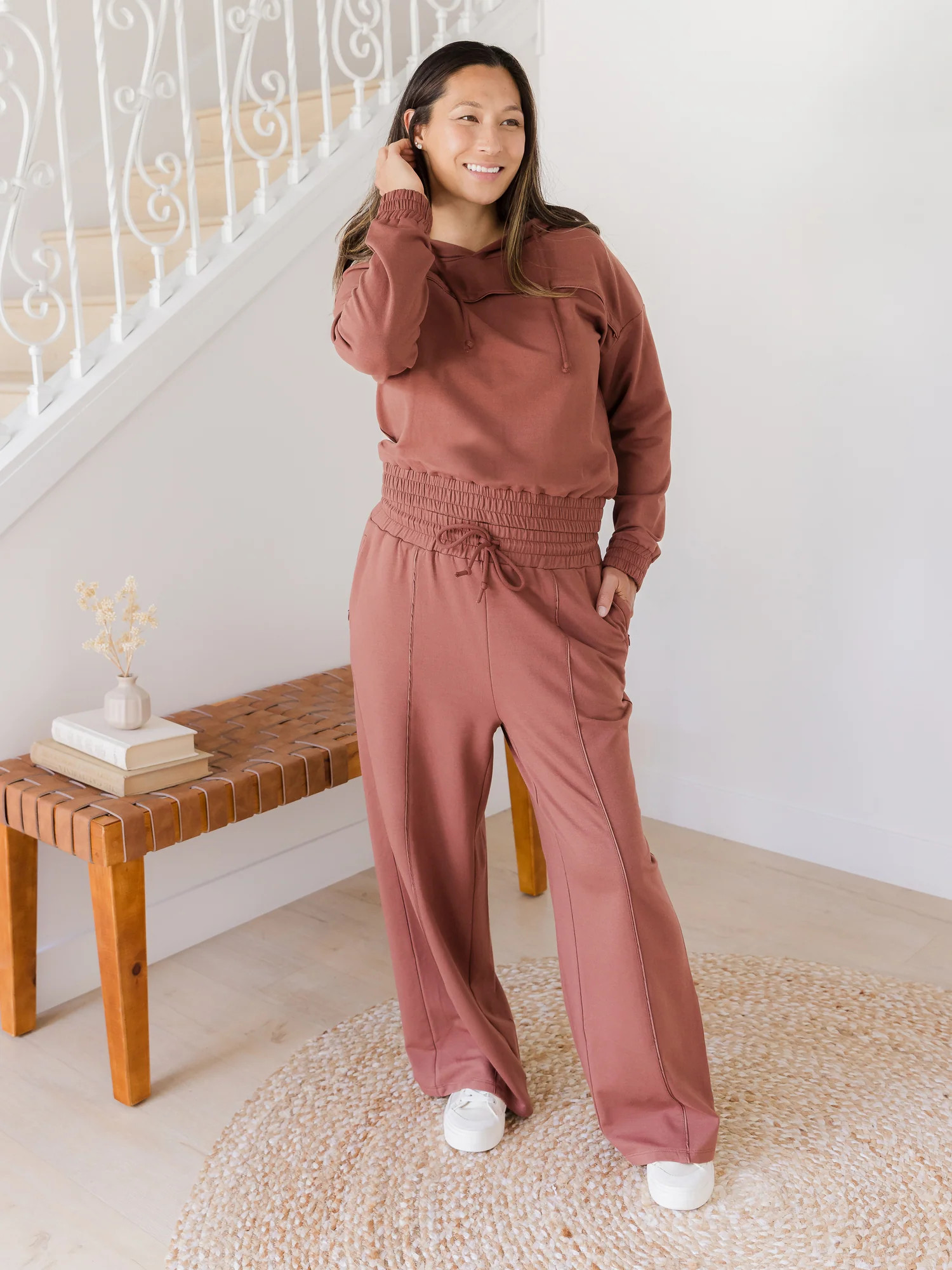 Mila High-Waisted Wide Leg Pant | Redwood - Kindred Bravely | Kindred Bravely