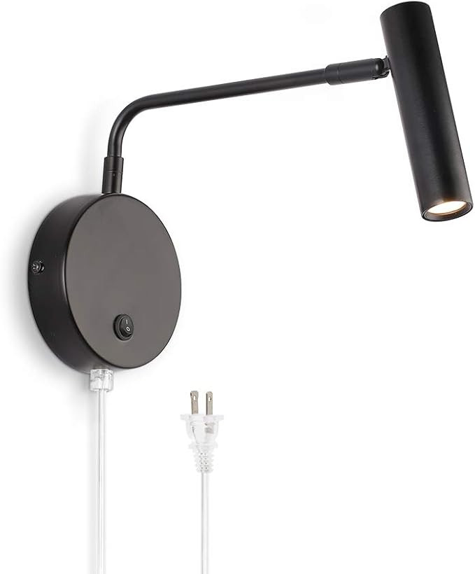 Joossnwell Wall Lights with Plug in Cord, Industrial Wall Lamps for Bedroom with on Off Switch Wa... | Amazon (US)