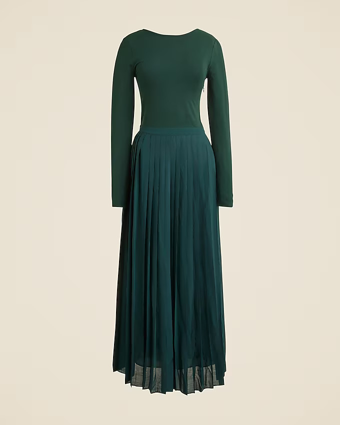 Pleated ballet dress in stretch cotton-blend | J. Crew US