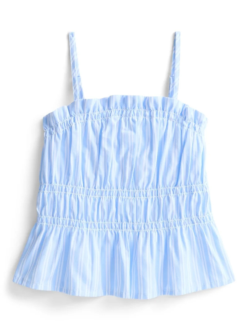 Wonder Nation Girls Smocked Peplum Top, Sizes 4-18 | Walmart (US)