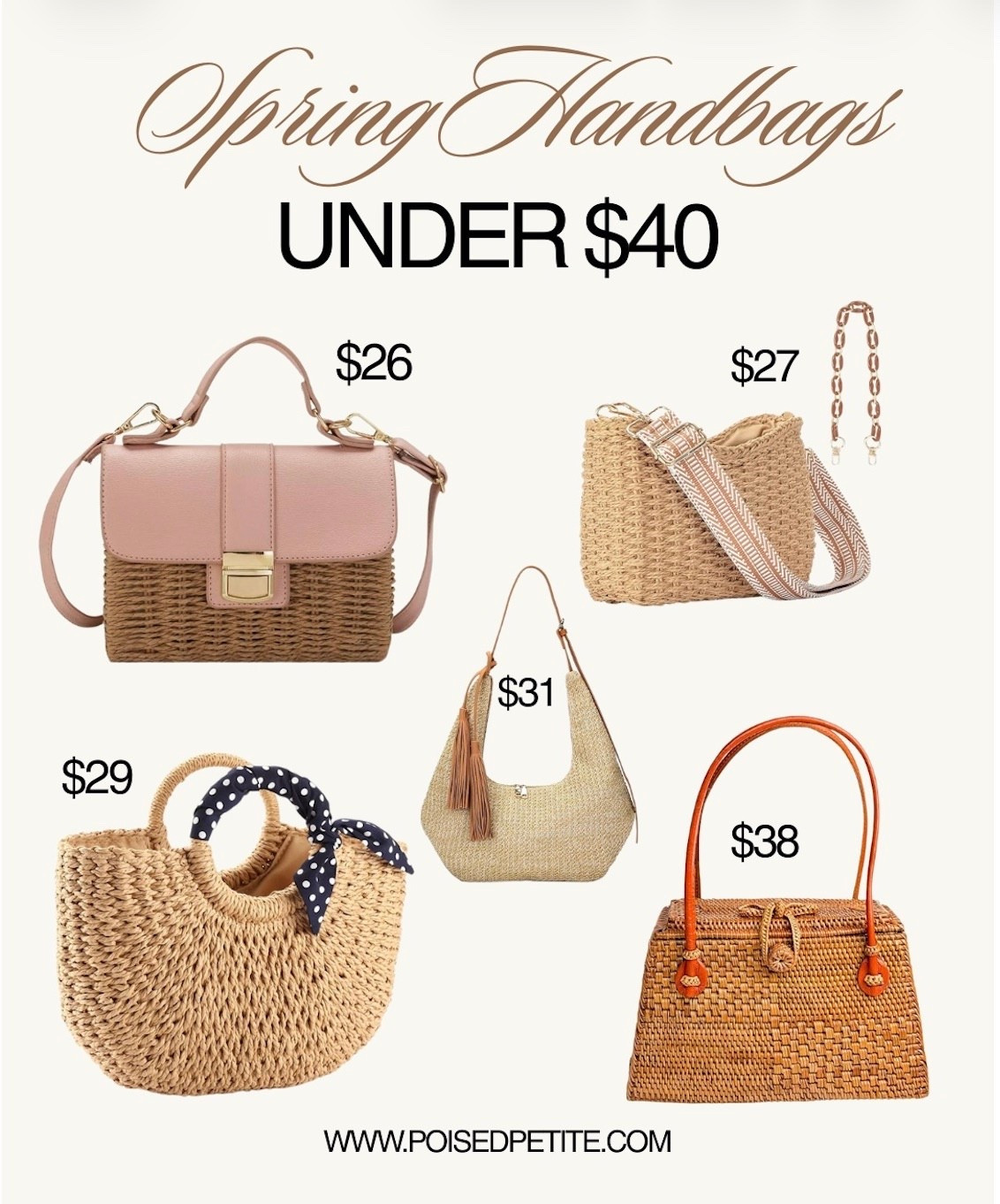 Spring Bags under $40!


#LTKHome #LTKPetite #LTKootd