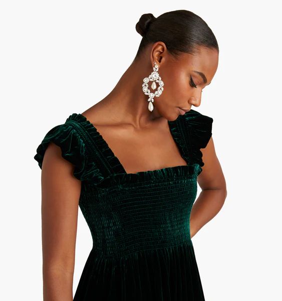 The Ellie Nap Dress - Emerald Velvet | Hill House Home