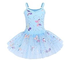 ODASDO Ballet Leotard with Tutu Skirt for Girls Dance Gymnastics Camisole Bodysuit Sparkly Butter... | Amazon (US)