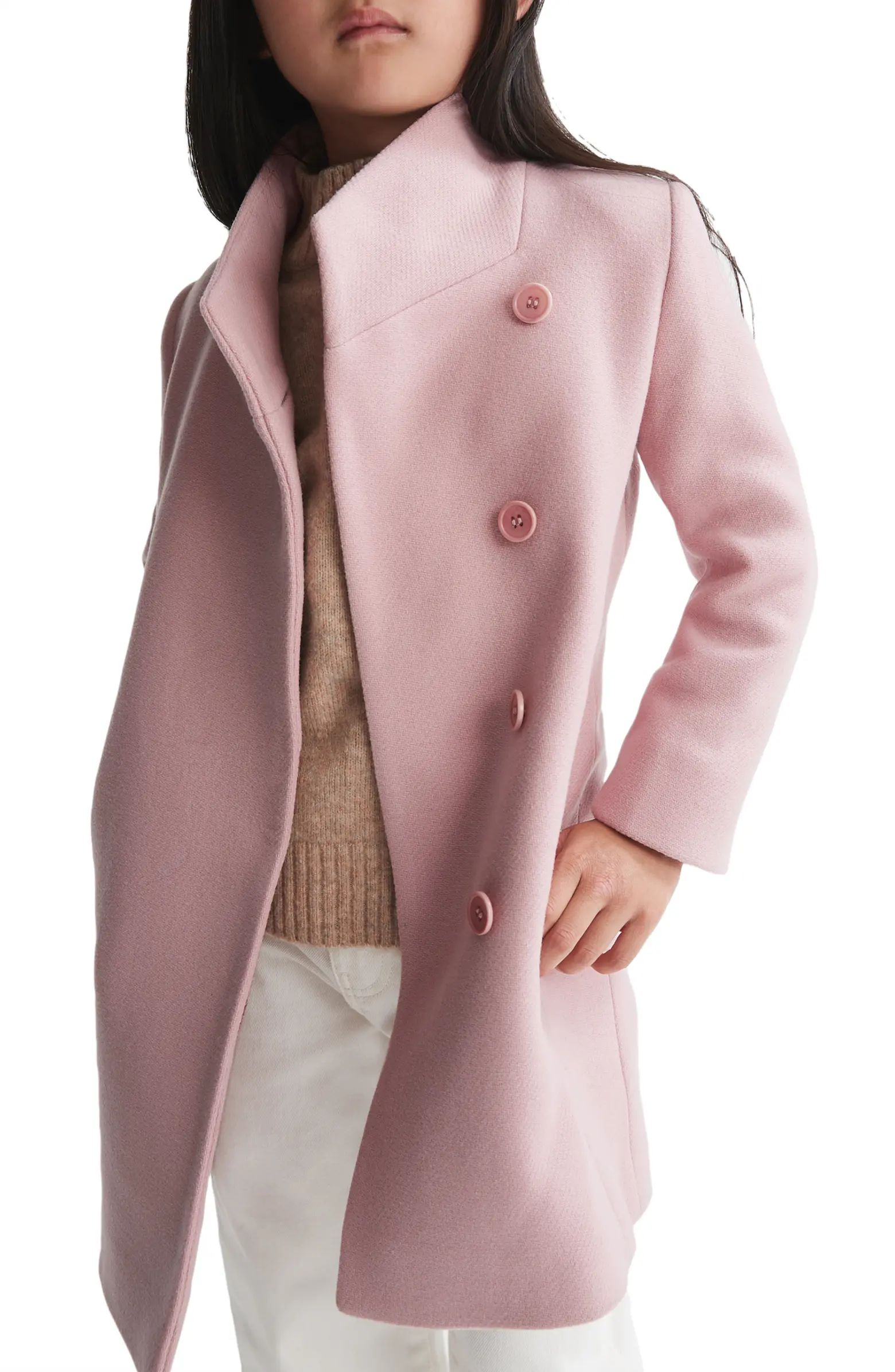Kids' Mia Wool Blend Trench Coat | Nordstrom