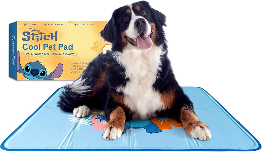 The Green Pet Shop Cool Pet Pad - Extra Large, Disney’s Stitch - Self-Cooling, Pressure Activat... | Amazon (US)
