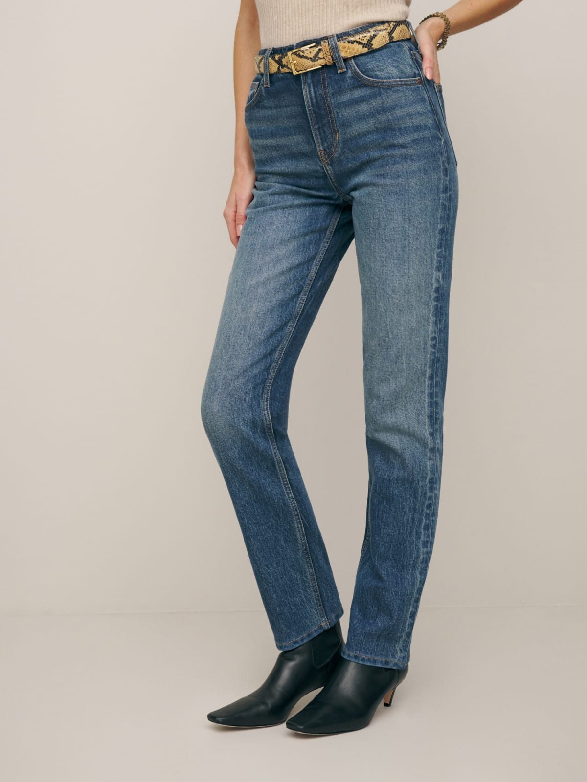 Liza Ultra High Rise Straight Jeans | Reformation (Global)
