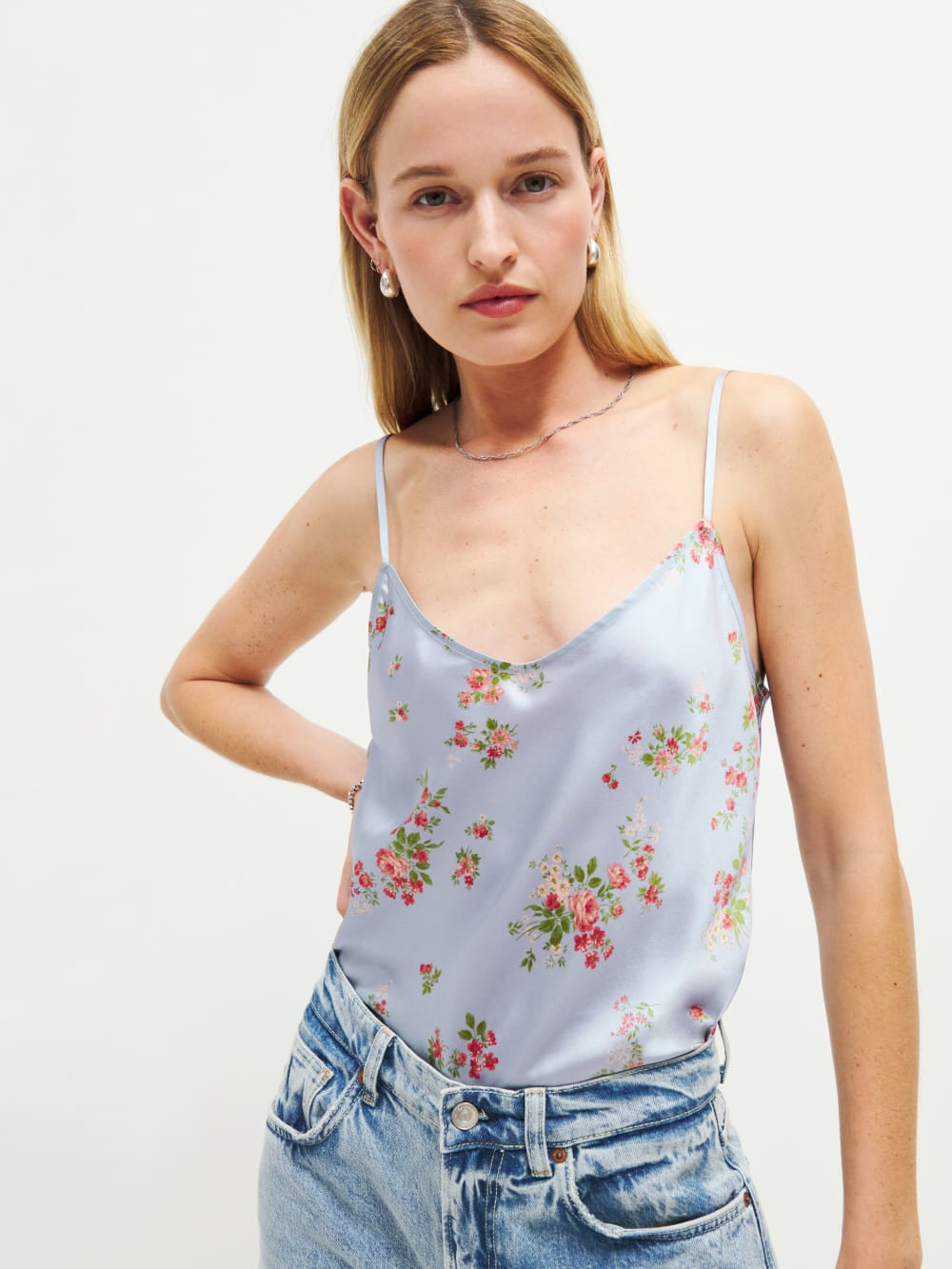 Teddy Silk Top | Reformation (Global)