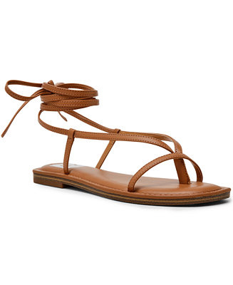Women's Jipsy Strappy Lace-Up Gladiator Flat Sandals | Macy's