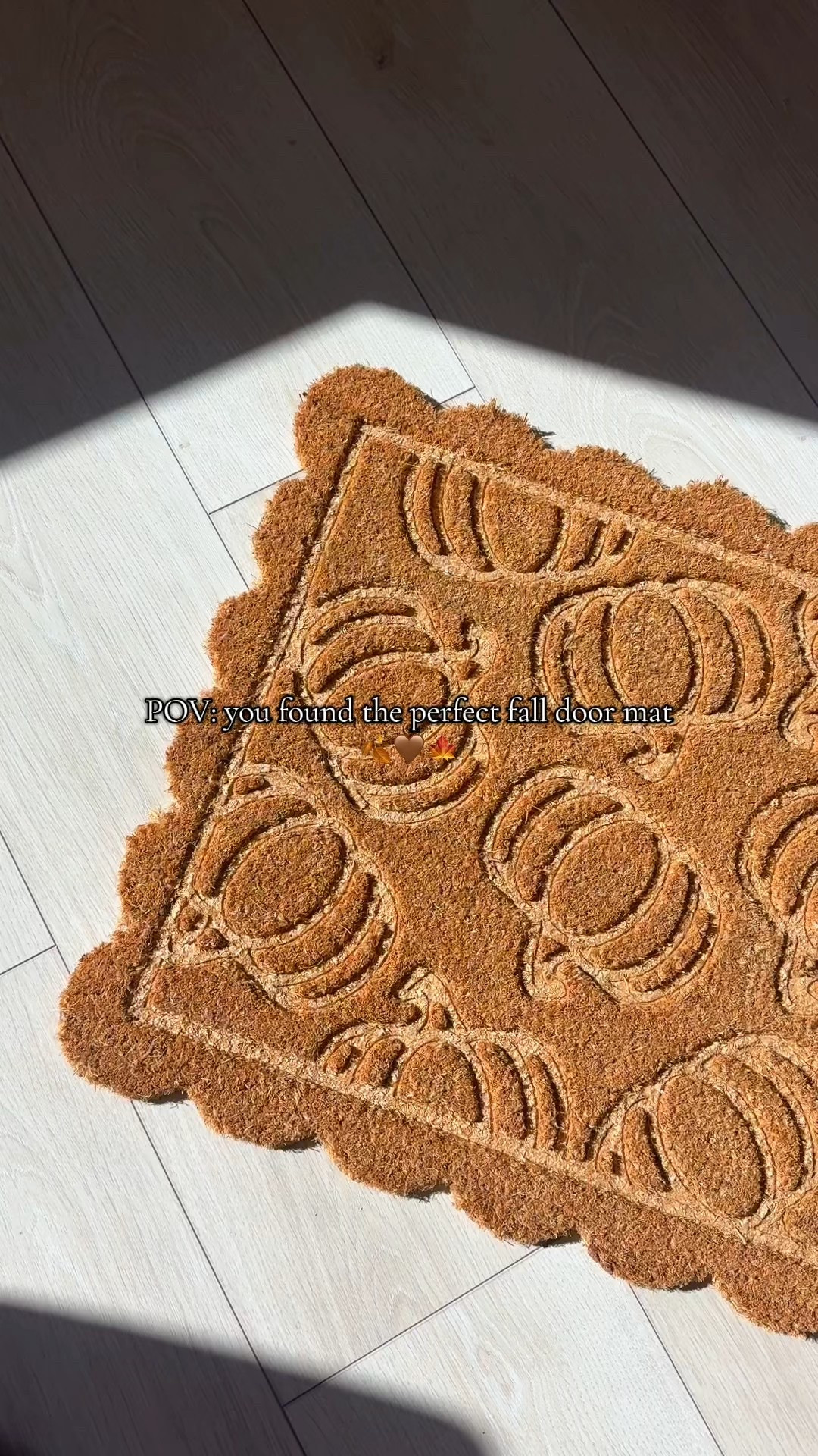 Can’t link the pumpkin mat but it’s from dollar general! 