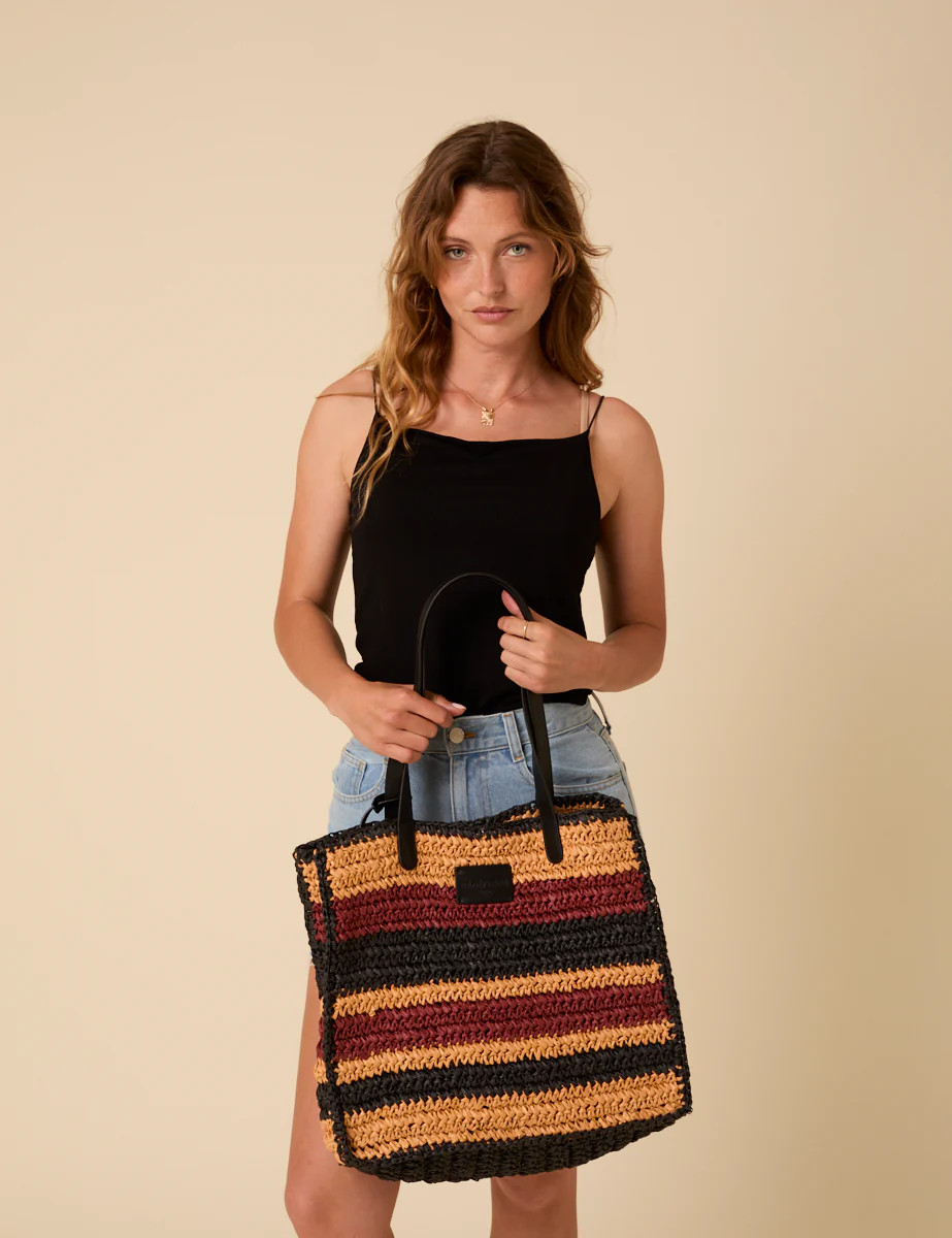 Striped Woven Tote Bag | Nobody's Child