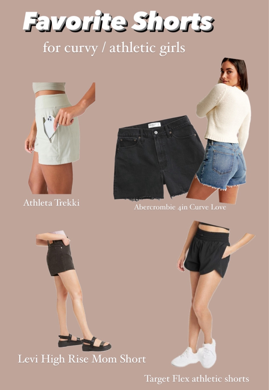 Some of my favs for curvy / athletic builds! I’m 5’2” / 116 and wear a 4/27 or size small! 