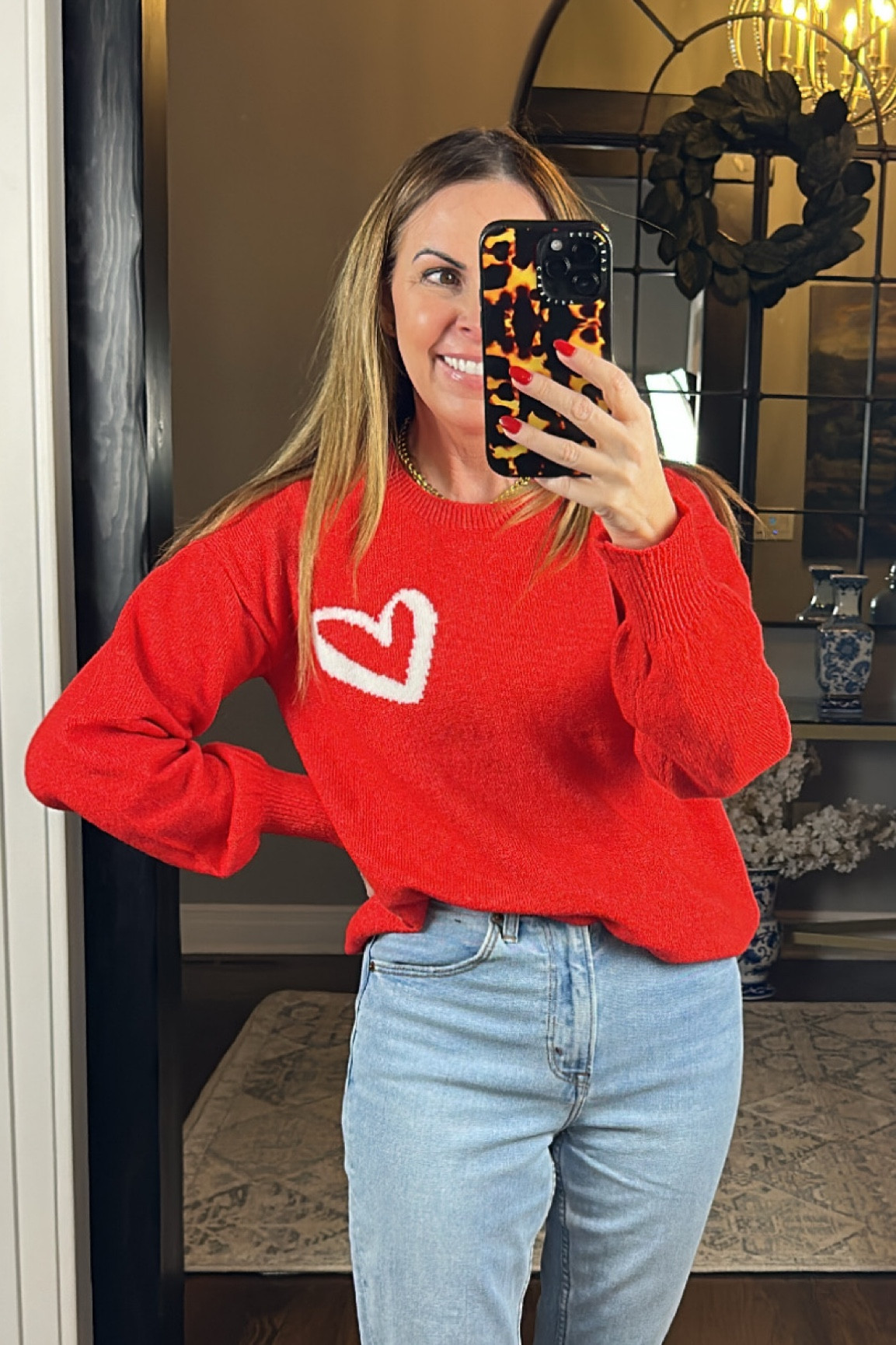 Heart Draped Sleeve Sweater curated on LTK