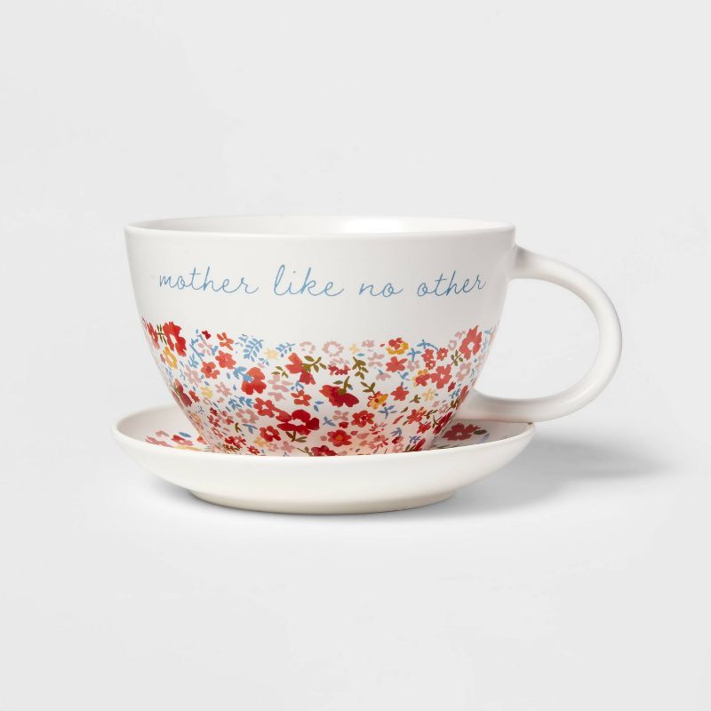 16oz Stoneware Mother Like No Other Latte Mug with Saucer - Threshold™ | Target