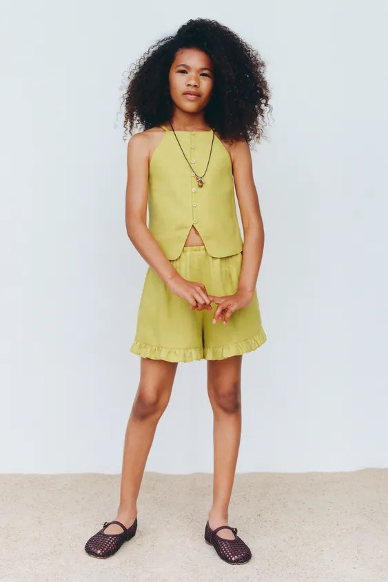 100% LINEN SHORTS | Zara Canada
